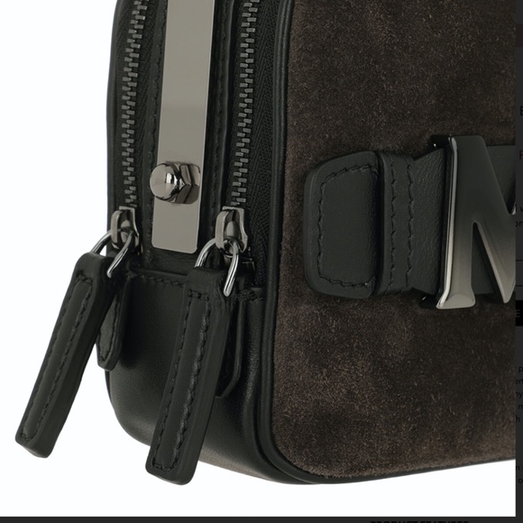 MCM Bags Original Mcm Cubism Suede Crossbody Bag Mini Phantom Grey